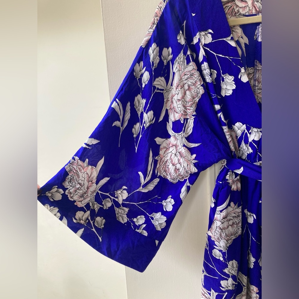 YUMI KIM Rare Silk Floral Mini Dress Party Tie-Waist V-Neck Summer Dress - Picture 5 of 15